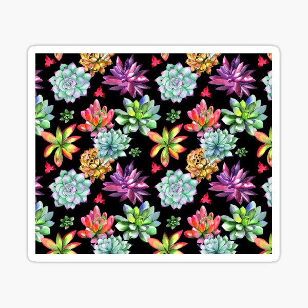Colorful Succulent Desert Flowers Sticker