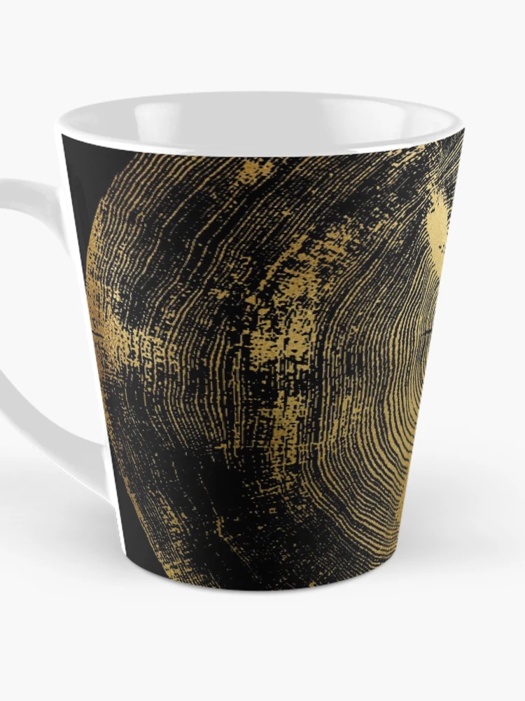 Thumbnail 3 of 4, Coffee Mug, Golden Tree Rings designed and sold by AlexVDesign.