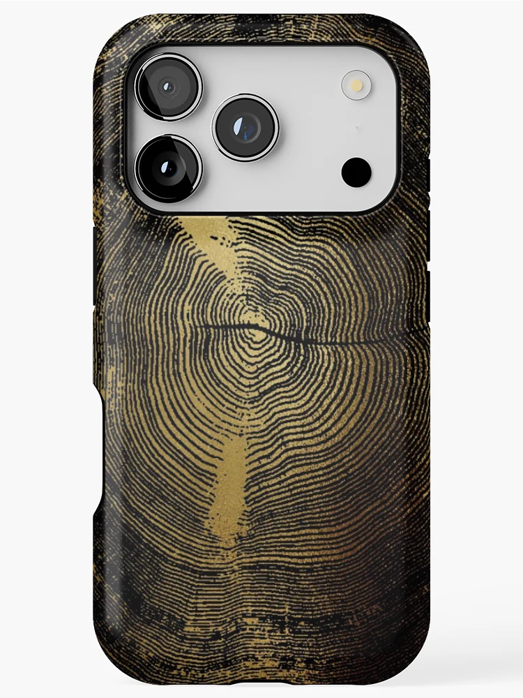 Thumbnail 1 of 4, iPhone Case, Golden Tree Rings designed and sold by AlexVDesign.