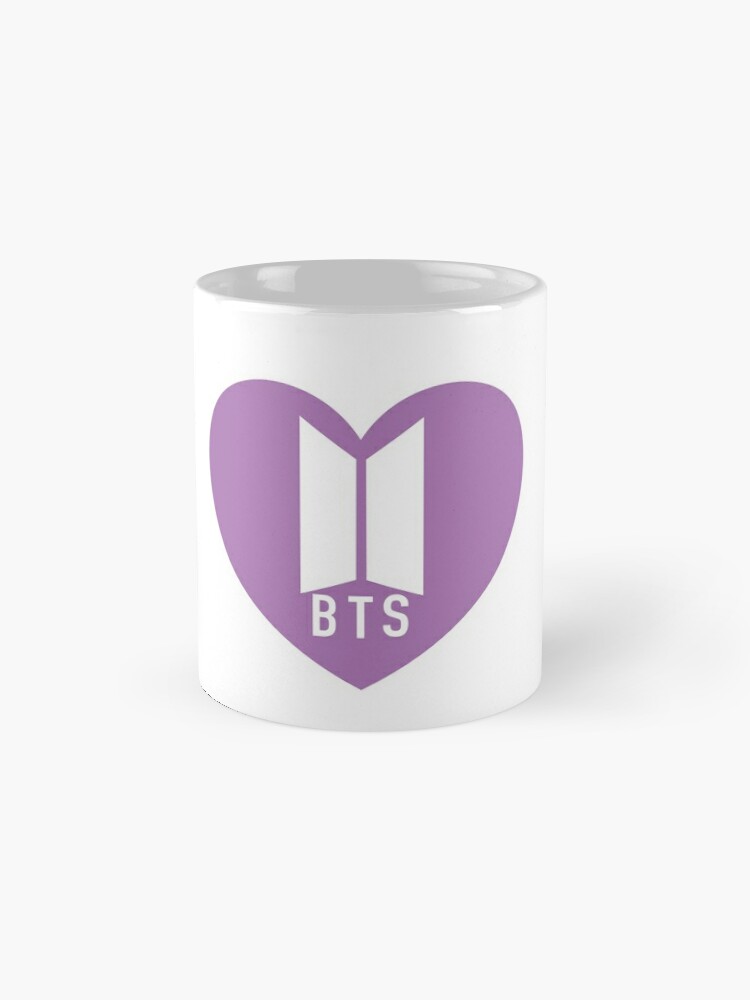 BTS Korean Names in Purple Hearts Coffee Mug by Tizzie