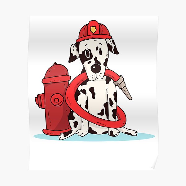Dalmatian Firefighter Poster
