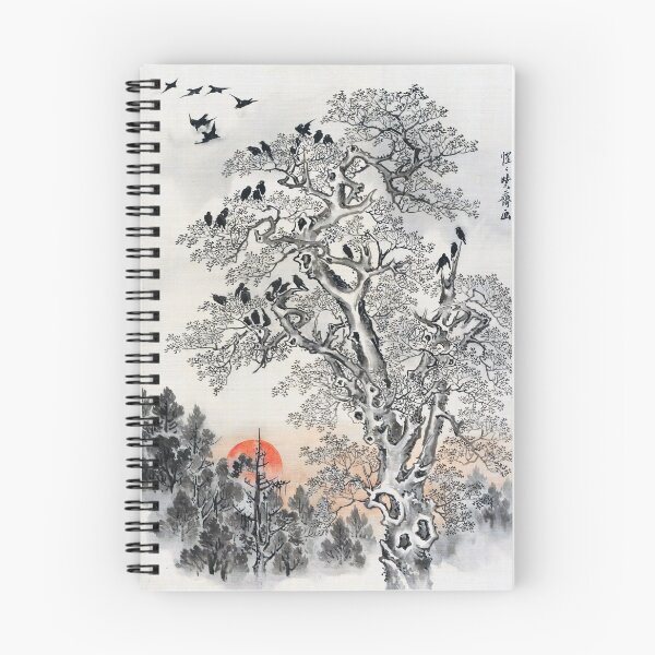 Item preview, Flock of Crows at Dawn (Restored Japanese Artwork) designed and sold by PromoteProgress.