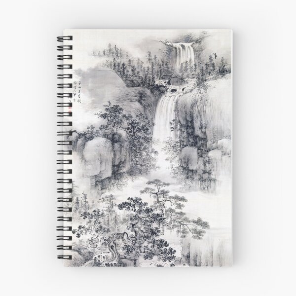 Item preview, Landscape with Waterfall (Restored Japanese Artwork) designed and sold by PromoteProgress.