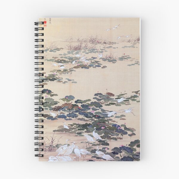 Item preview, Egrets in a Lotus Pond (Restored Japanese Artwork) designed and sold by PromoteProgress.