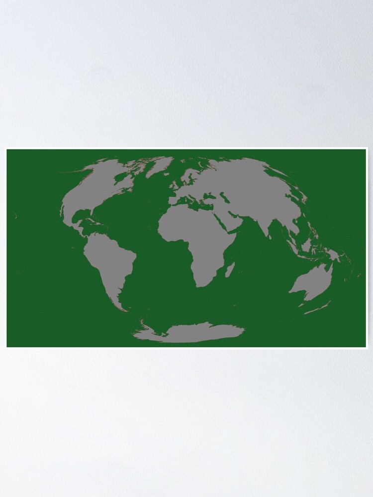 "Blank Grey World Map " Poster for Sale by Geoartist  Redbubble