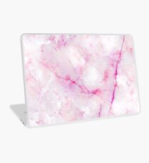 White and Pink Marble Pattern Laptop Skin