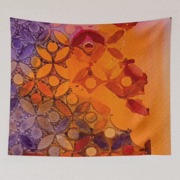 Item preview, Orange-Purpel-Watercolor, Abstract-Watercolor, Abstract-Art, Abstract-Piece, Watercolor-Art designed and sold by TessAndre.