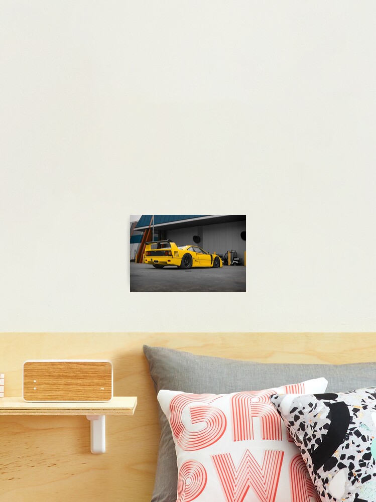 Yellow Ferrari F40 Competizione Photographic Print