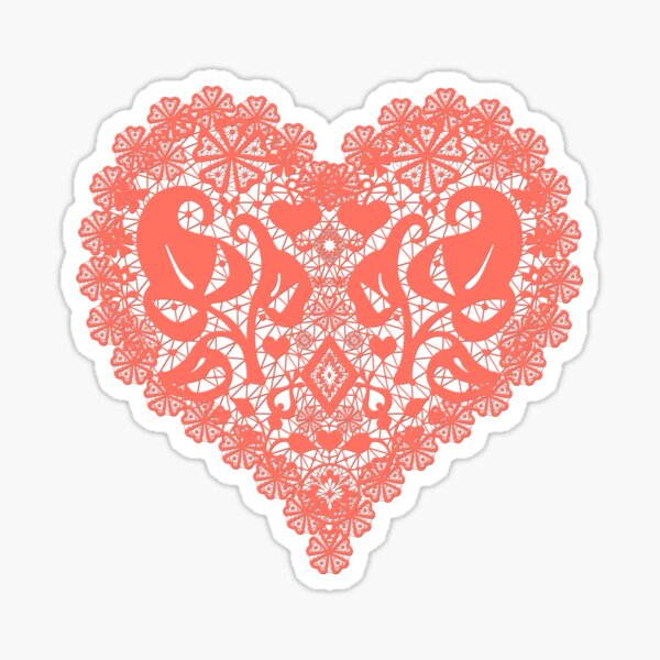 Sticker red lace