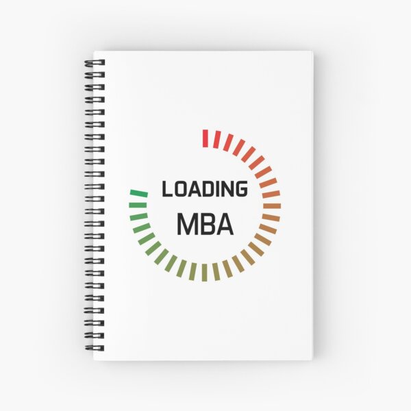MBA in progress - progress bar - loading bar in colour Spiral Notebook