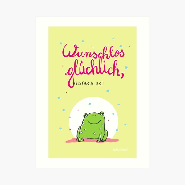 Frosch Glück Kunstdruck