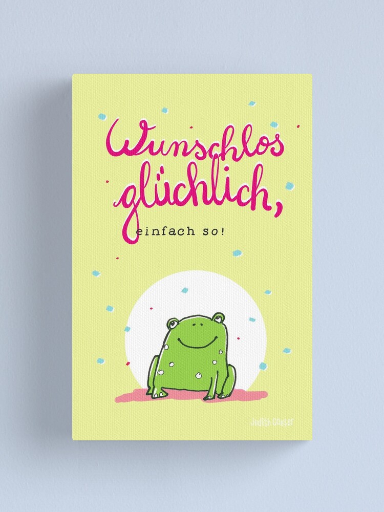 "Frosch Glück" Leinwanddruck von JudithGanter Redbubble