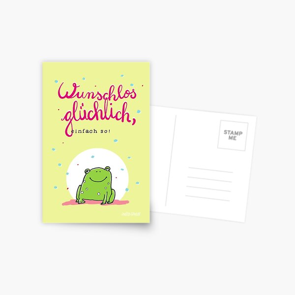 Frosch Glück Postkarte