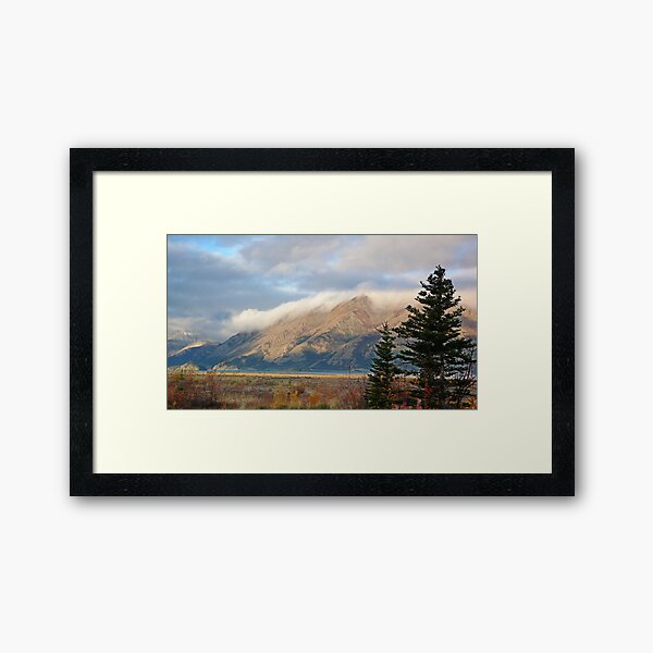 Kluane Lake dawn in the Yukon Framed Art Print