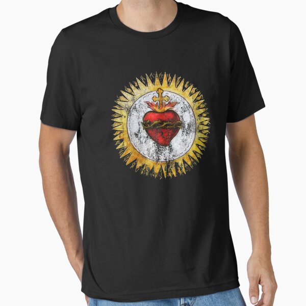 Item preview, Sacred Heart of Jesus Christ Vintage Christian T-Shirt designed and sold by Equanimity7.