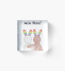 Easter_mein Hase! Acrylic Block