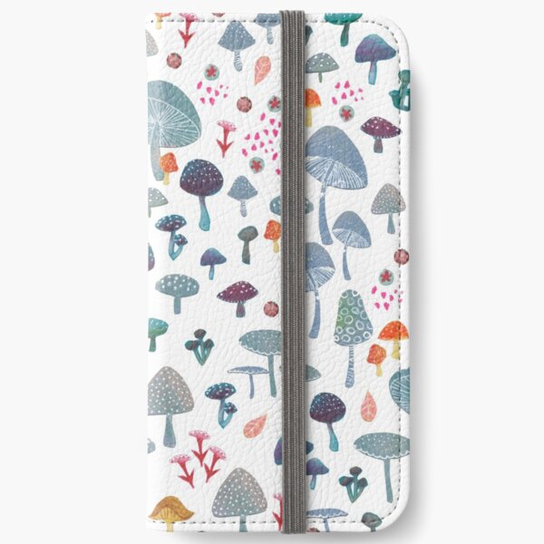 scattered mushroom pattern iPhone Wallet