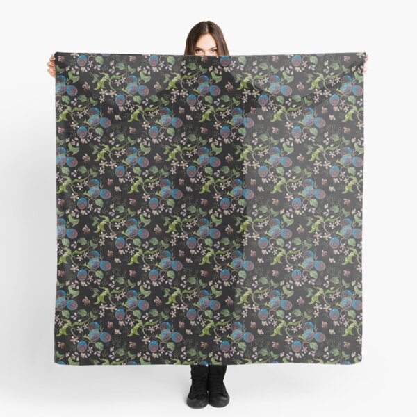 Plum and flowers Scarf