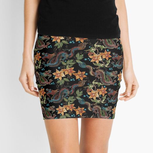 Dragons and narcissus Mini Skirt