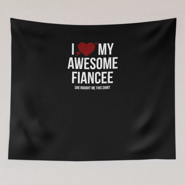 Item preview, Funny I Love My Awesome Fiancee Valentine Love Fiance Shirt designed and sold by LookTwice.