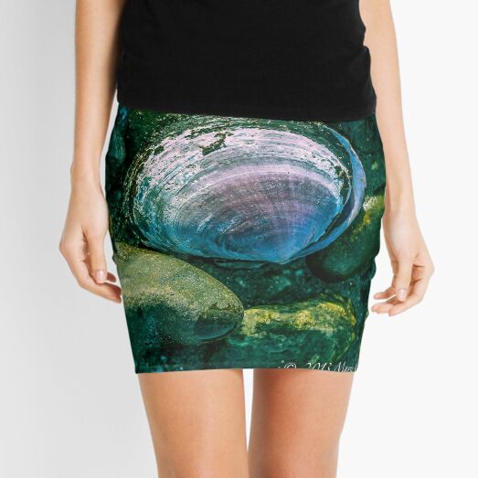 Seashells and Mossy Rocks Mini Skirt