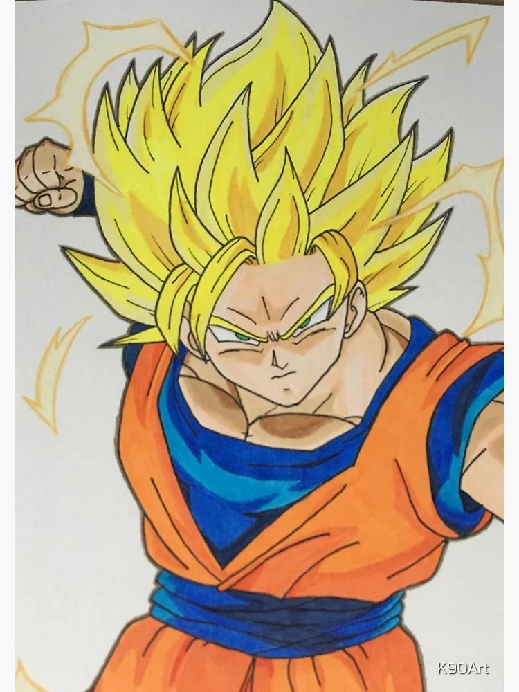 Goku SSJ2  Spiral Notebook for Sale by K90Art