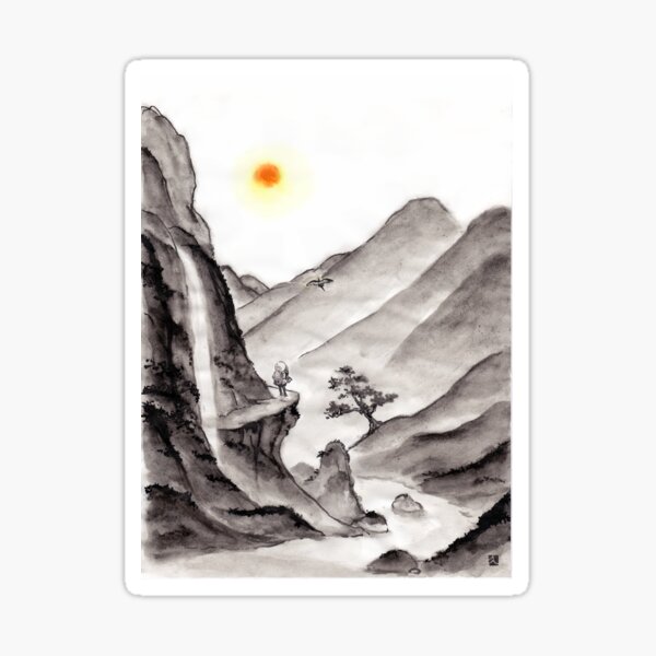 Lone traveller Sticker