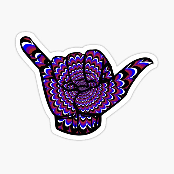 Hang Loose BJJ Psychedelic Jiu Jitsu Sticker
