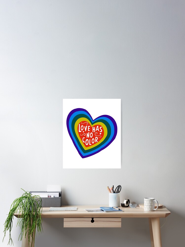 Thumbnail 2 of 3, Poster, Love Has No Color Anti-Racism/Discrimination designed and sold by MCGraphics.