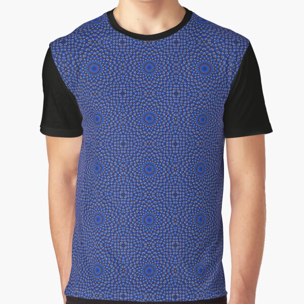 Ente auf Blau Kaleidoskop Klein Grafik T-Shirt