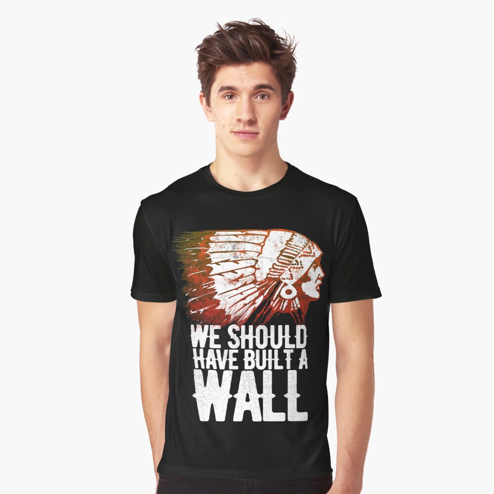 We should have built a shops wall Backpack Native american pride