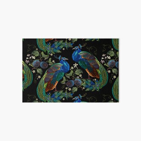 Embroidery peacocks Art Board Print