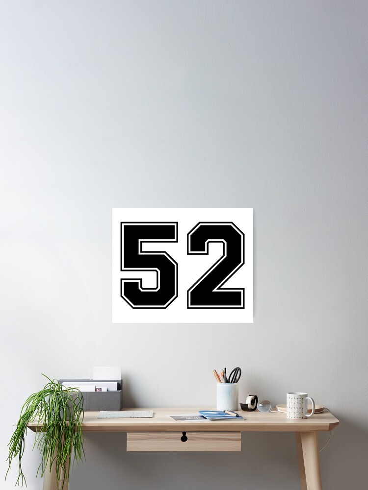 52 American Football Classic Vintage Sport Jersey Number in