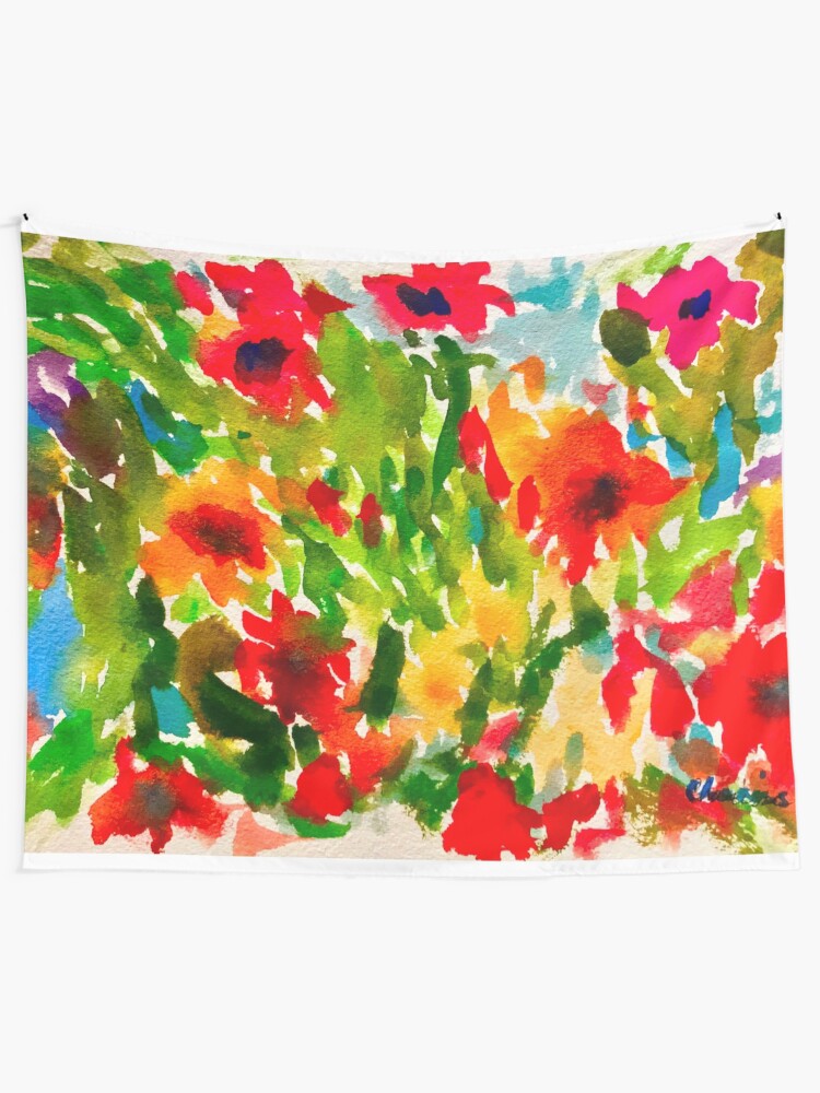 Alternate view of Flower Pop Tapestry