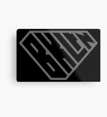 Brooklyn SuperEmpowered (Black on Black) Metal Print