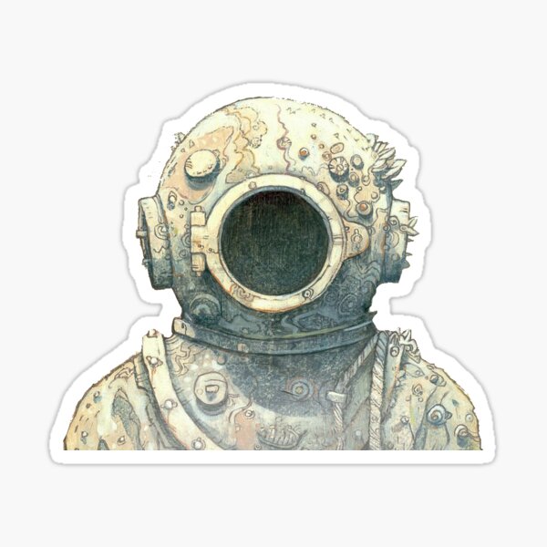 subtiel Trojaanse paard Twisted Deep Sea Diver Stickers for Sale | Redbubble