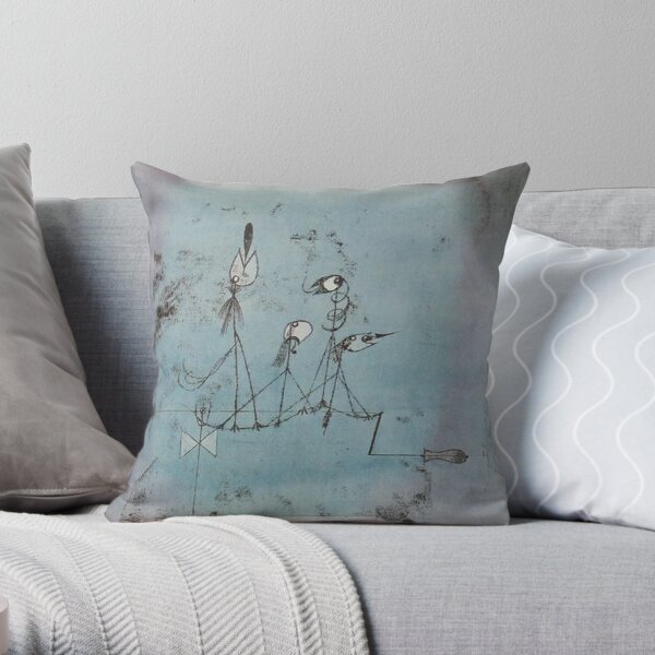 Paul Klee. Twittering Machine. Throw Pillow