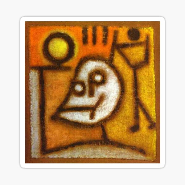 Paul Klee. Death and Fire. Sticker