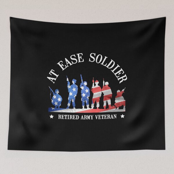 Item preview, At Ease Soldier - Retired Army Veteran USA Flag  designed and sold by MCGraphics.