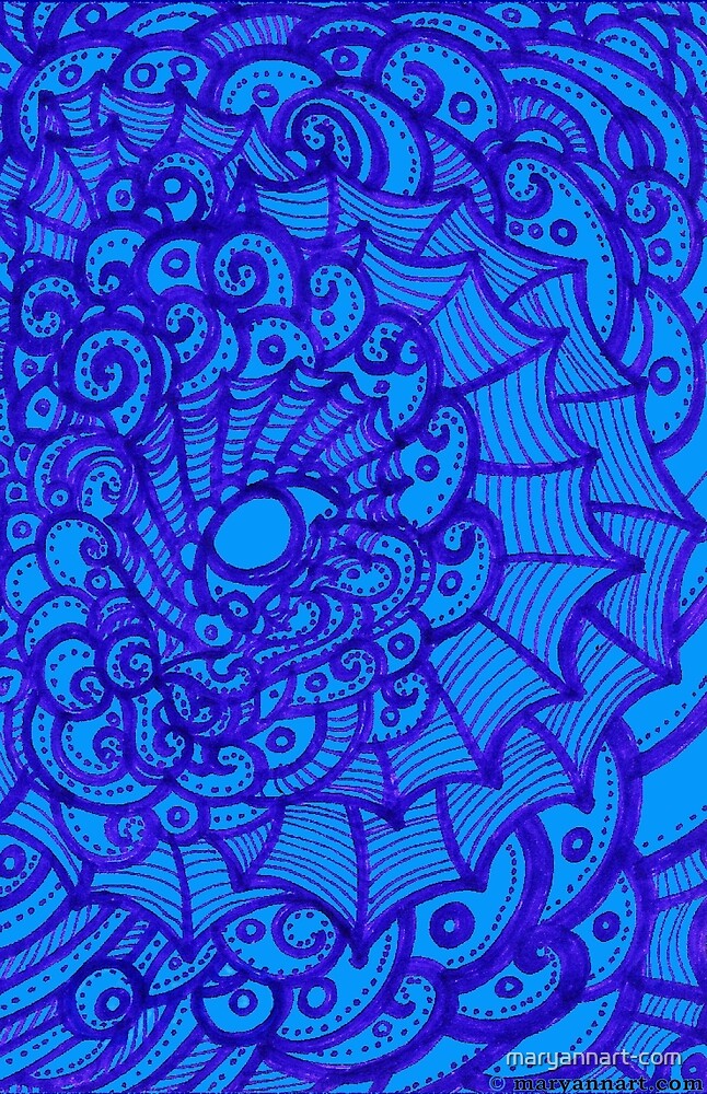 Webbed Eye in Blue by maryannart-com