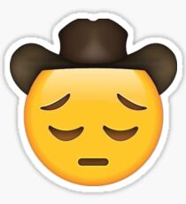 sad yeehaw emoji motif Sticker