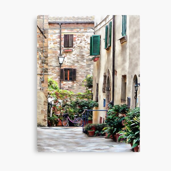 Green Interlude Pienza Canvas Print