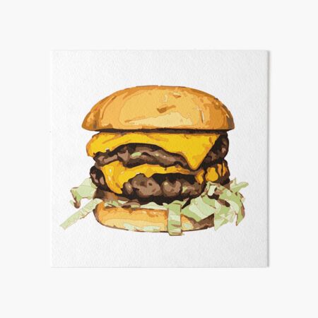 Cheeseburger Art Board Prints | Redbubble