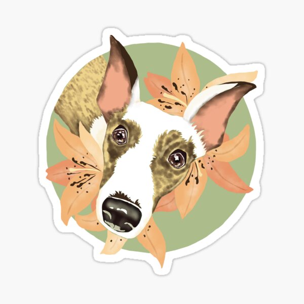 Tiger lily Whippet Sticker