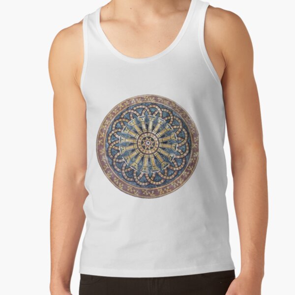 #decoration, #pattern, #art, #craft, #antique, ornate, design, flower, mosaic, aztec, abstract, chakra, circle, geometric shape, retro style, arabic style, textured, old-fashioned, square, diy Tank Top