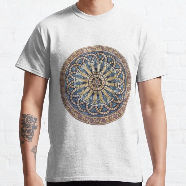 #decoration, #pattern, #art, #craft, #antique, ornate, design, flower, mosaic, aztec, abstract, chakra, circle, geometric shape, retro style, arabic style, textured, old-fashioned, square, diy Classic T-Shirt
