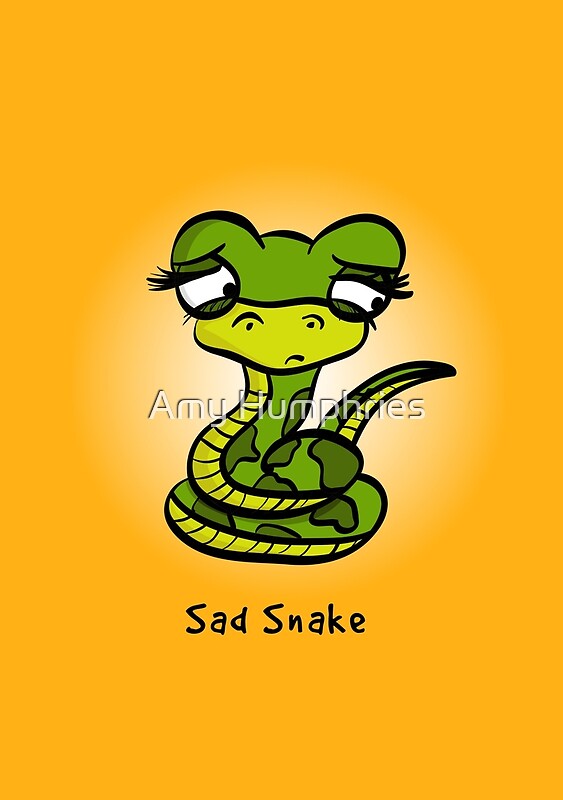 "Sad Snake" by SpriteIdeas Redbubble