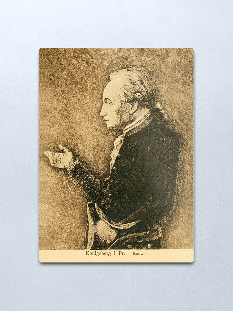 Alternate view of Immanuel Kant.. profile portrait Metal Print