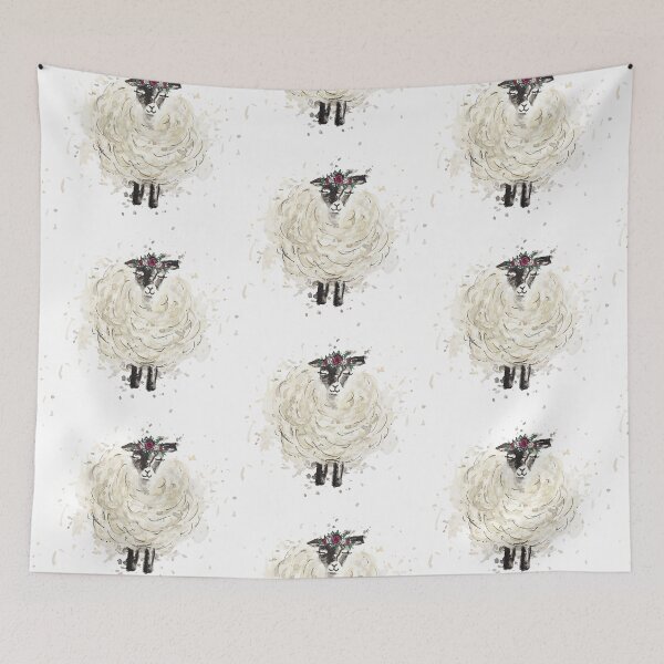 Item preview, Fuzzy Sheep with Floral headdress designed and sold by B-ARTIZAN.