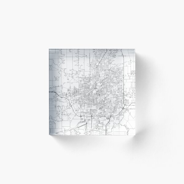 Rockford map poster print wall art, Illinois gift printable, Home and Nursery, Modern map decor for office, Map Art, Map Gifts Acrylic Block